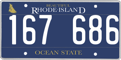 RI license plate 167686