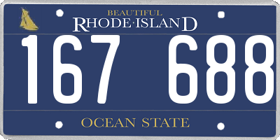 RI license plate 167688