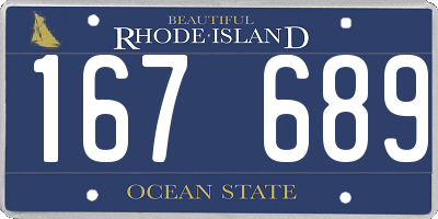 RI license plate 167689