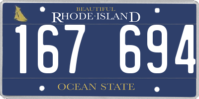RI license plate 167694