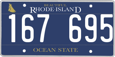 RI license plate 167695