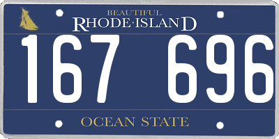 RI license plate 167696