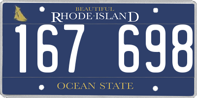 RI license plate 167698