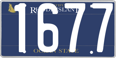RI license plate 1677