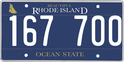 RI license plate 167700