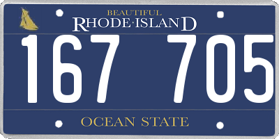 RI license plate 167705