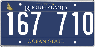 RI license plate 167710