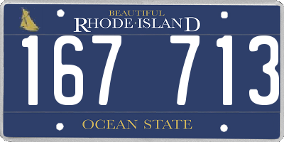 RI license plate 167713