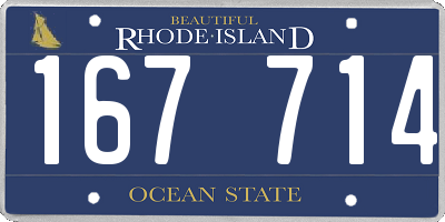RI license plate 167714