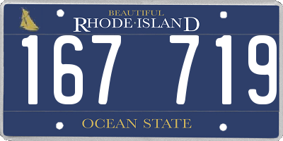 RI license plate 167719