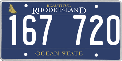 RI license plate 167720
