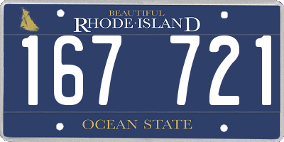 RI license plate 167721