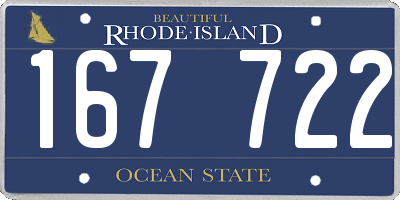 RI license plate 167722