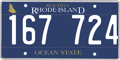RI license plate 167724