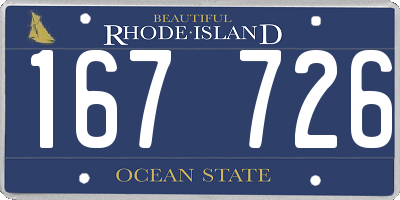 RI license plate 167726