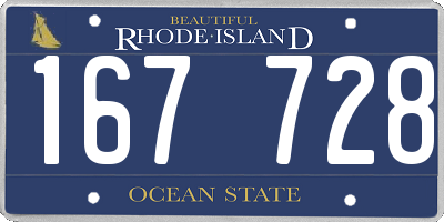 RI license plate 167728