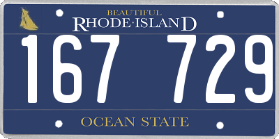 RI license plate 167729