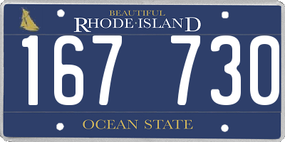 RI license plate 167730