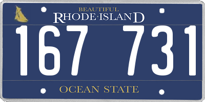 RI license plate 167731