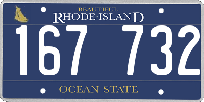 RI license plate 167732