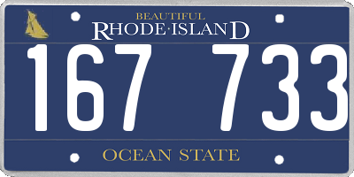 RI license plate 167733
