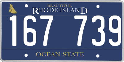 RI license plate 167739