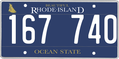RI license plate 167740