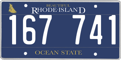 RI license plate 167741