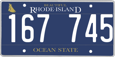 RI license plate 167745