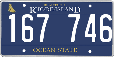RI license plate 167746