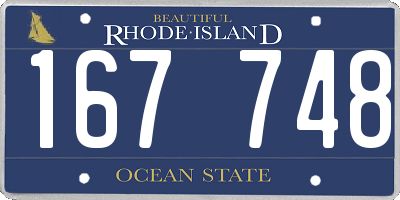 RI license plate 167748