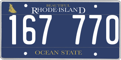 RI license plate 167770