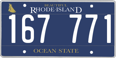 RI license plate 167771
