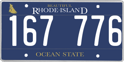 RI license plate 167776