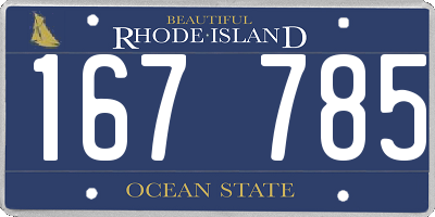 RI license plate 167785