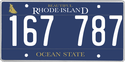 RI license plate 167787
