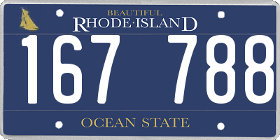 RI license plate 167788