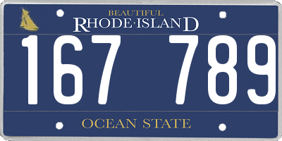 RI license plate 167789