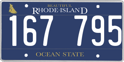RI license plate 167795