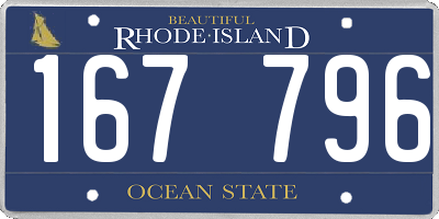RI license plate 167796