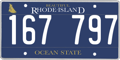 RI license plate 167797