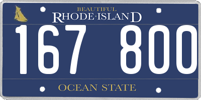 RI license plate 167800