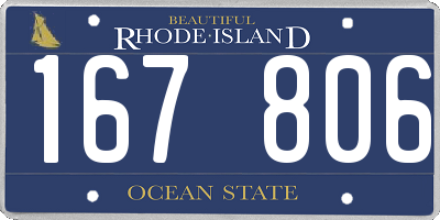 RI license plate 167806