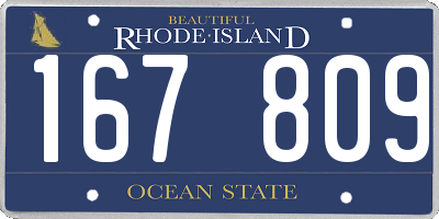 RI license plate 167809