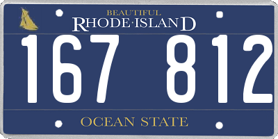 RI license plate 167812