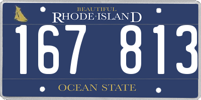 RI license plate 167813