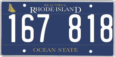 RI license plate 167818
