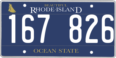 RI license plate 167826