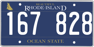 RI license plate 167828