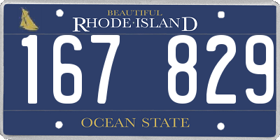 RI license plate 167829